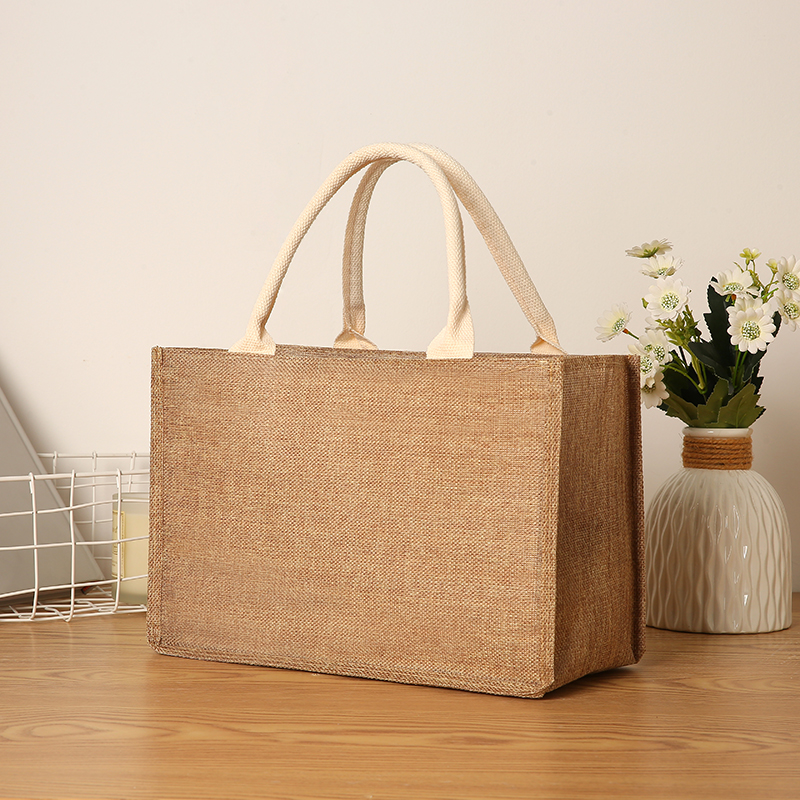 Linen Bag Bulk - Large-capacity waterproof shopping bag, linen handbag,