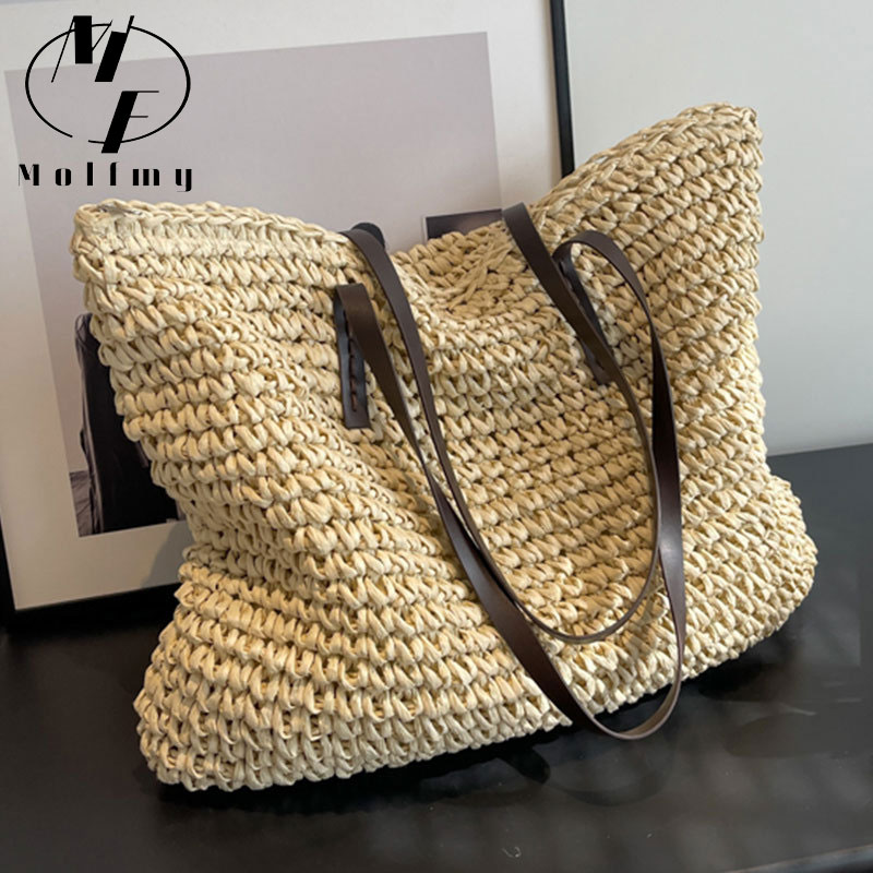 Straw Woven Tote Bags Casual L – Linen Bag Bulk Bewertung und Preis