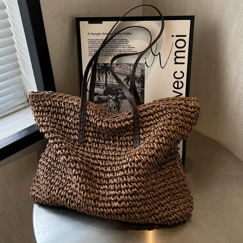 Straw Woven Tote Bags Casual L – Linen Bag Bulk Bewertung und Preis