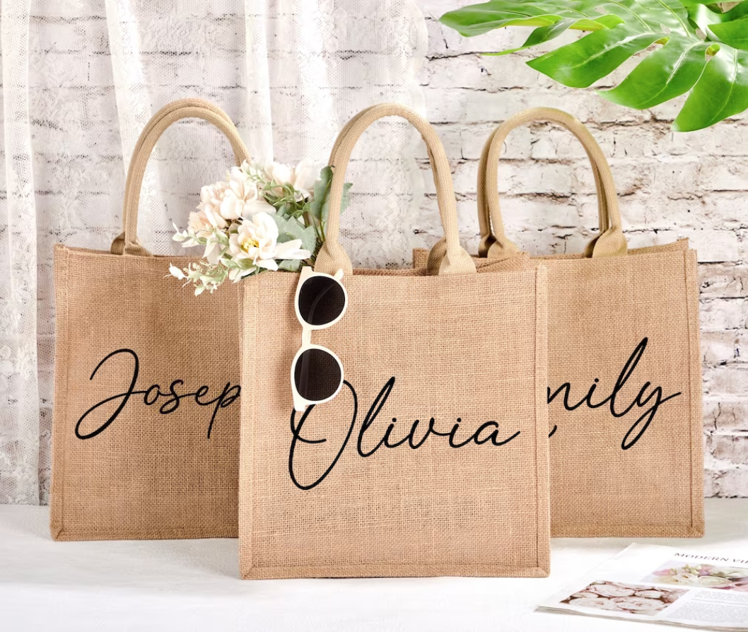 Bridesmaid Burlap Tote Gift Ba – Linen Bag Bulk Bewertung und Preis