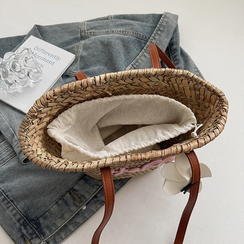 Casual Wicker Woven Basket Bag – Linen Bag Bulk Bewertung und Preis
